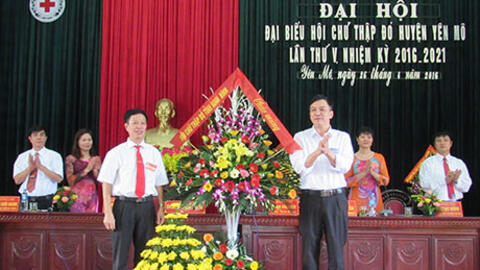 Đại hội đại biểu Hội chữ thập đỏ huyện Yên Mô