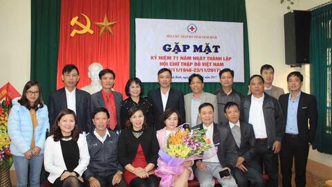 Hội Chữ thập đỏ tỉnh Ninh Bình tổ chức gặp mặt kỷ niệm 71 năm ngày thành lập Hội Chữ thập đỏ Việt Nam