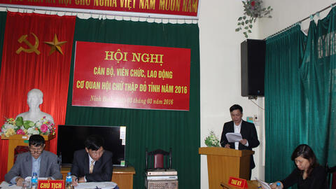 Hội nghị Cán bộ, viên chức và lao động CĐCS Cơ quan Hội Chữ thập đỏ tỉnh Ninh Bình năm 2016