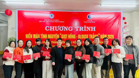 Hội Chữ thập đỏ tỉnh Ninh Bình tổ chức thành công hai ngày hội hiến máu tình nguyện đầu năm