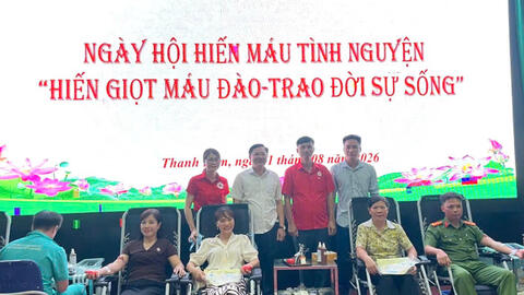 NGÀY HỘI HIẾN MÁU TÌNH NGUYỆN TẠI XÃ THANH LÂM – TRAO GIỌT HỒNG, GỬI NIỀM HY VỌNG