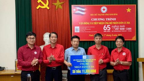 HỘI CHỮ THẬP ĐỎ TỈNH NINH BÌNH PHÁT ĐỘNG ỦNG HỘ NHÂN DÂN CUBA